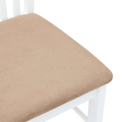 Cadeiras de jantar com almofadões 2 pcs madeira maciça branco