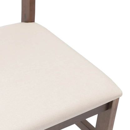 Cadeiras de jantar com almofadões 2 pcs madeira maciça castanho