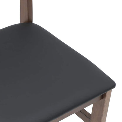 Cadeiras de jantar com almofadões 2 pcs madeira maciça castanho
