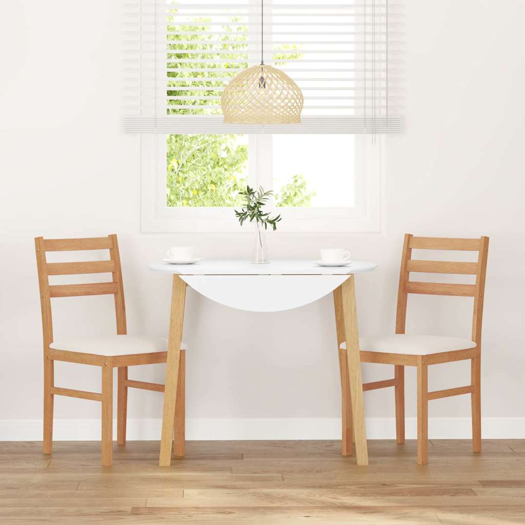 Cadeiras de jantar com almofadões 2 pcs madeira maciça
