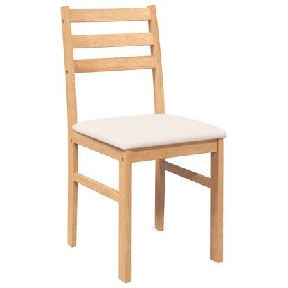 Cadeiras de jantar com almofadões 2 pcs madeira maciça