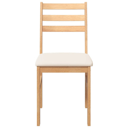 Cadeiras de jantar com almofadões 2 pcs madeira maciça