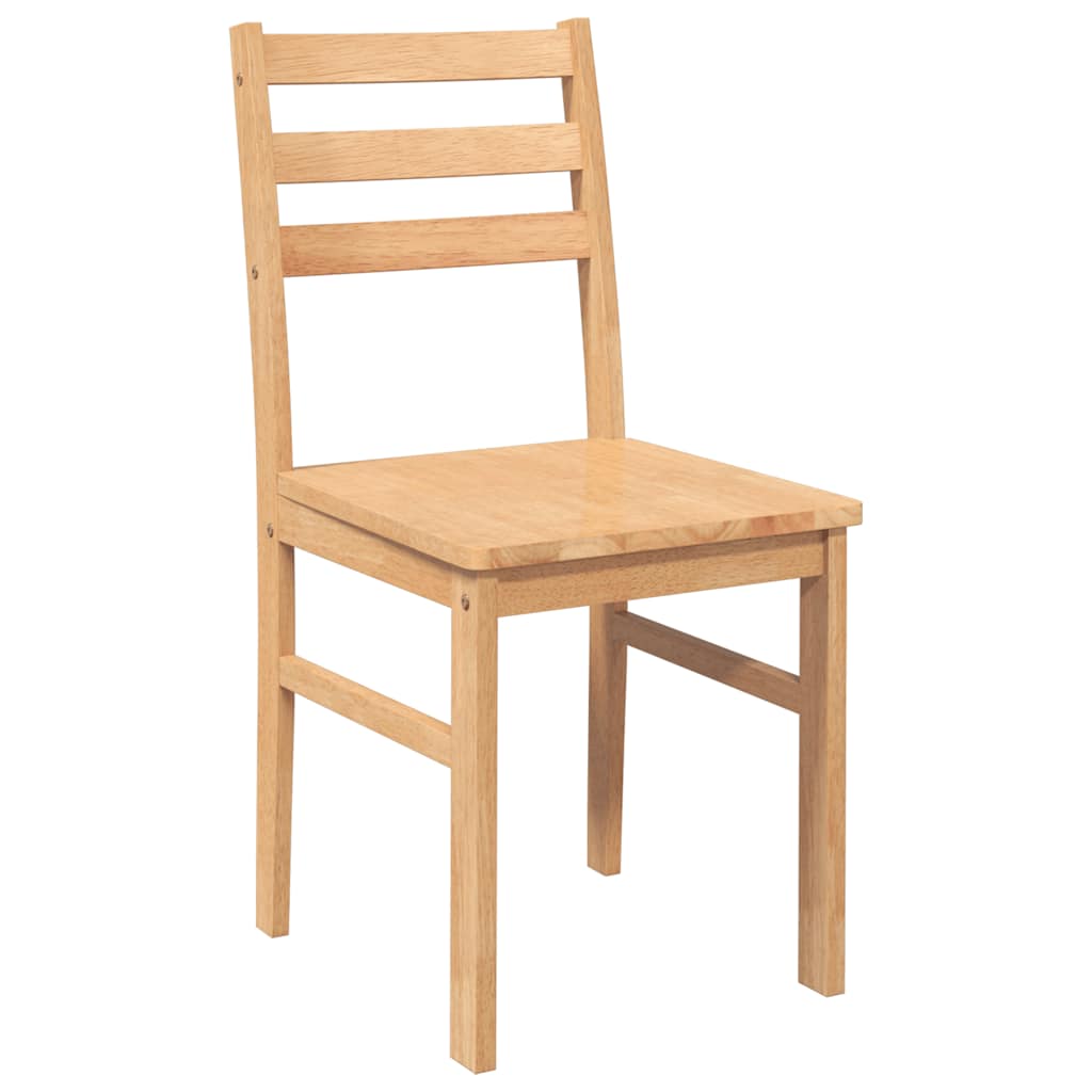 Cadeiras de jantar 2 pcs madeira de seringueira maciça