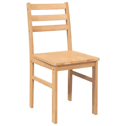 Cadeiras de jantar 2 pcs madeira de seringueira maciça