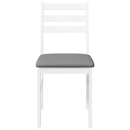 Cadeiras de jantar com almofadões 2 pcs madeira maciça branco