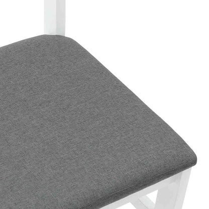 Cadeiras de jantar com almofadões 2 pcs madeira maciça branco