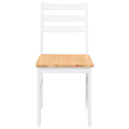 Cadeiras de jantar 2 pcs madeira de seringueira maciça branco