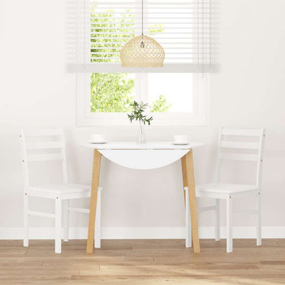 Cadeiras de jantar 2 pcs madeira de seringueira maciça branco