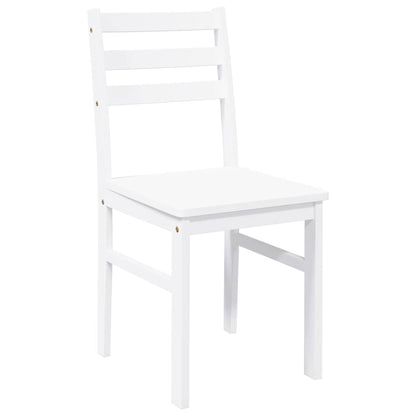 Cadeiras de jantar 2 pcs madeira de seringueira maciça branco