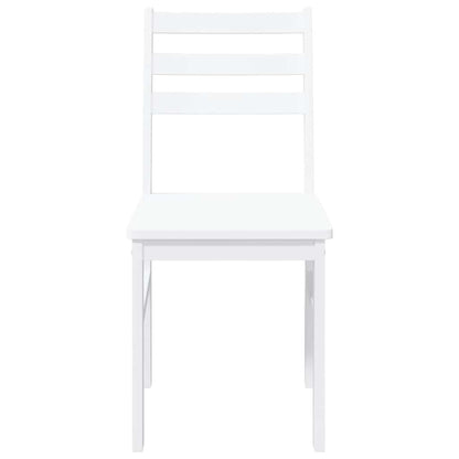 Cadeiras de jantar 2 pcs madeira de seringueira maciça branco