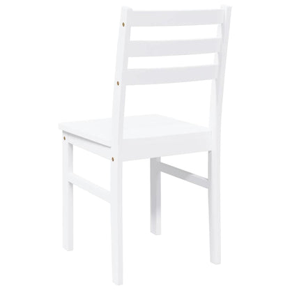 Cadeiras de jantar 2 pcs madeira de seringueira maciça branco