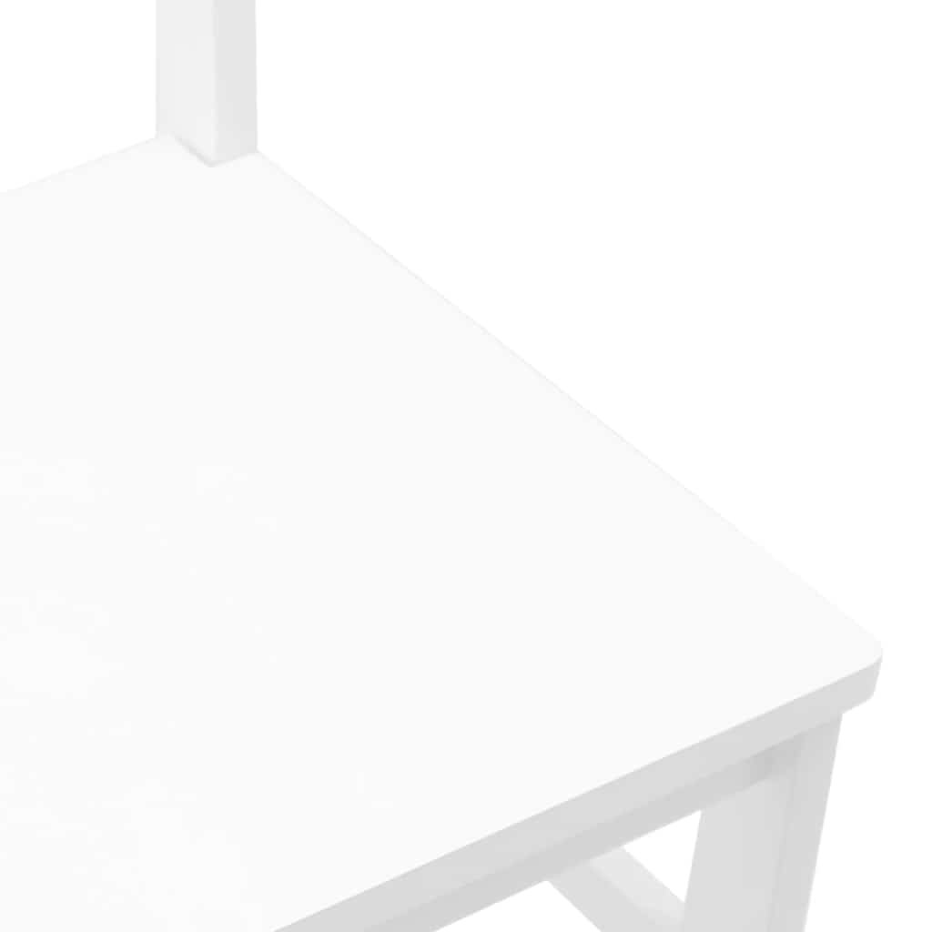 Cadeiras de jantar 2 pcs madeira de seringueira maciça branco