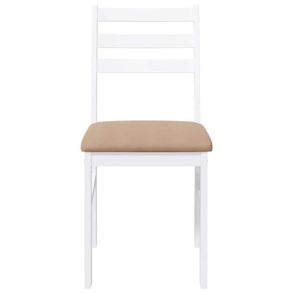 Cadeiras de jantar com almofadões 2 pcs madeira maciça branco
