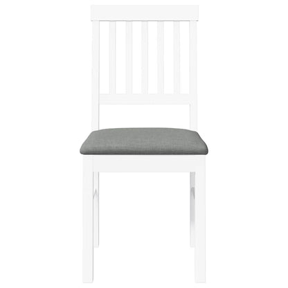 Cadeiras de jantar com almofadões 2 pcs madeira maciça branco