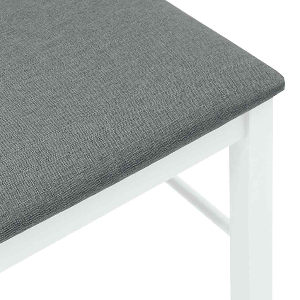 Cadeiras de jantar com almofadões 2 pcs madeira maciça branco