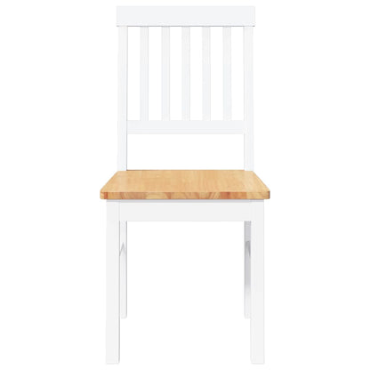 Cadeiras de jantar 2 pcs madeira de seringueira maciça branco