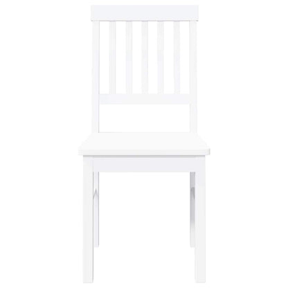 Cadeiras de jantar 2 pcs madeira de seringueira maciça branco