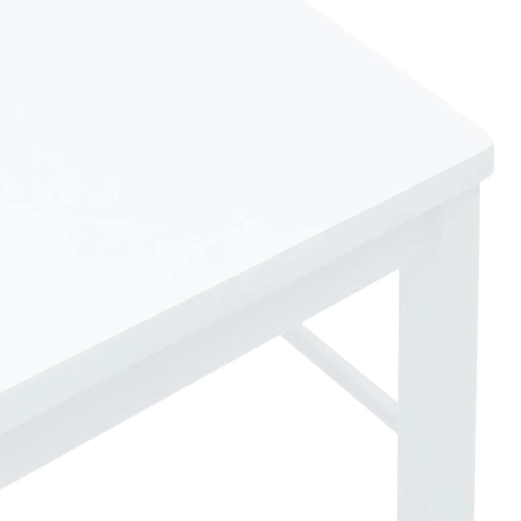 Cadeiras de jantar 2 pcs madeira de seringueira maciça branco