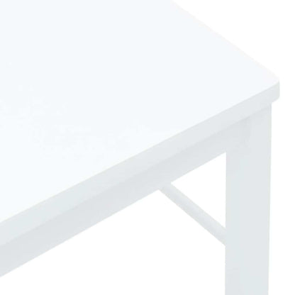 Cadeiras de jantar 2 pcs madeira de seringueira maciça branco