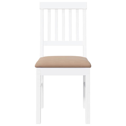 Cadeiras de jantar com almofadões 2 pcs madeira maciça branco