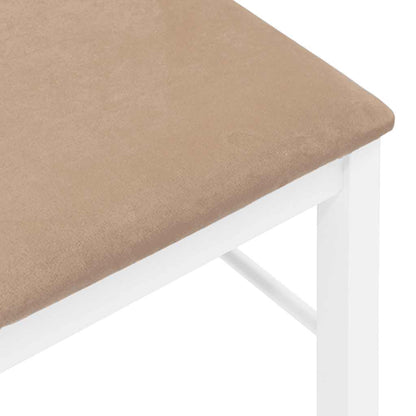 Cadeiras de jantar com almofadões 2 pcs madeira maciça branco