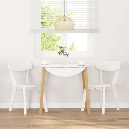 Cadeiras de jantar 2 pcs madeira de seringueira maciça branco