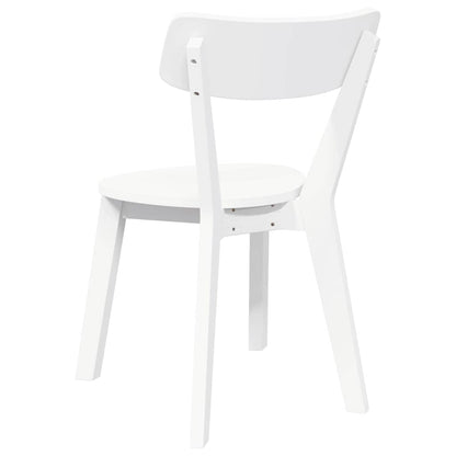 Cadeiras de jantar 2 pcs madeira de seringueira maciça branco