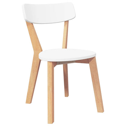 Cadeiras de jantar 2 pcs madeira de seringueira maciça