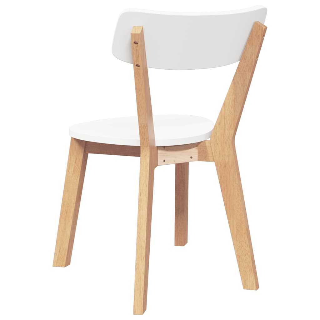 Cadeiras de jantar 2 pcs madeira de seringueira maciça