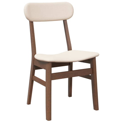 Cadeiras de jantar com almofadões 2 pcs madeira maciça castanho