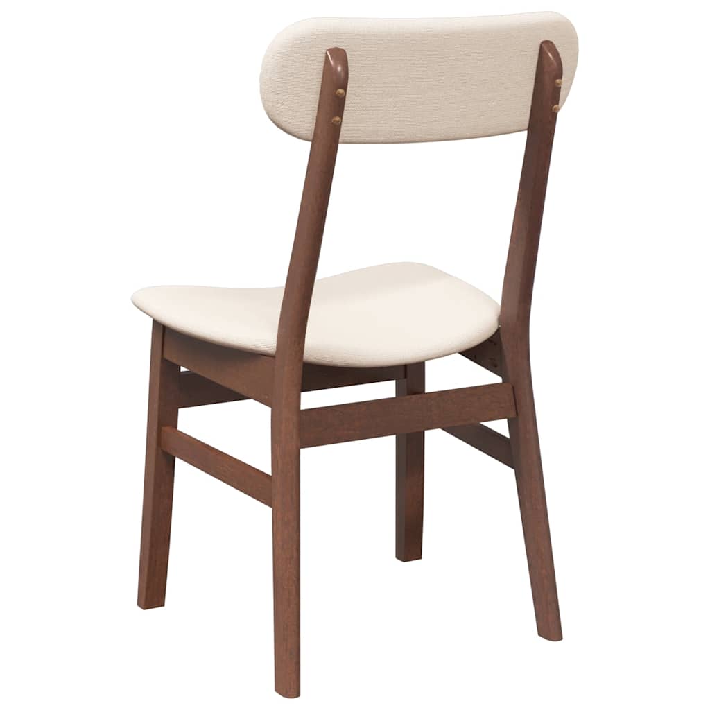 Cadeiras de jantar com almofadões 2 pcs madeira maciça castanho