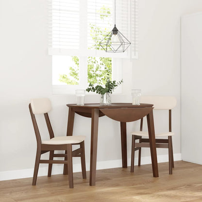 Cadeiras de jantar com almofadões 2 pcs madeira maciça castanho