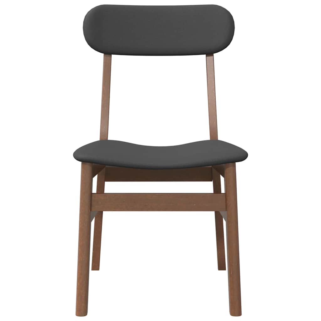 Cadeiras de jantar com almofadões 2 pcs madeira maciça castanho