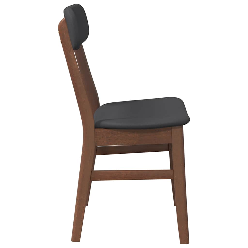 Cadeiras de jantar com almofadões 2 pcs madeira maciça castanho