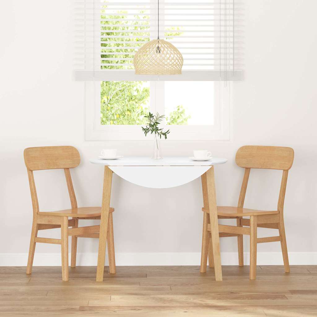 Cadeiras de jantar 2 pcs madeira de seringueira maciça