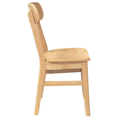 Cadeiras de jantar 2 pcs madeira de seringueira maciça