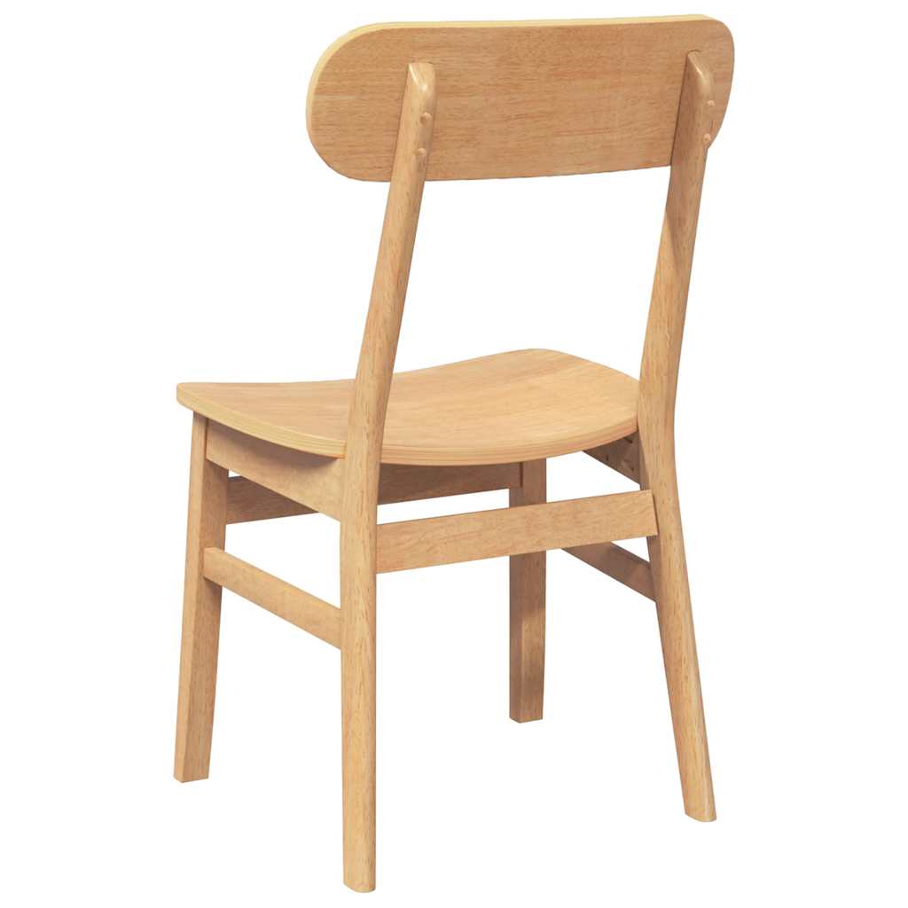Cadeiras de jantar 2 pcs madeira de seringueira maciça