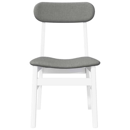 Cadeiras de jantar com almofadões 2 pcs madeira maciça branco