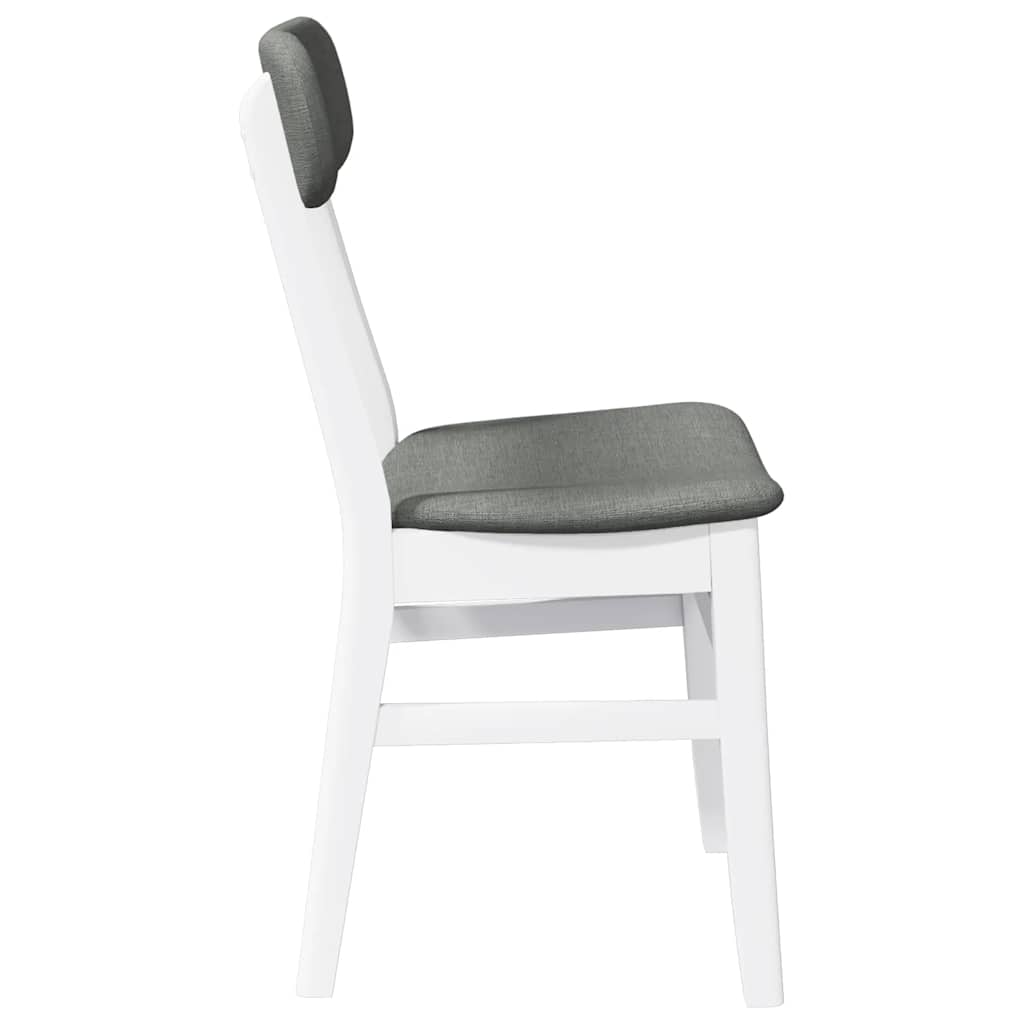 Cadeiras de jantar com almofadões 2 pcs madeira maciça branco