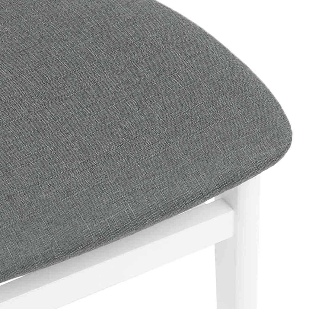 Cadeiras de jantar com almofadões 2 pcs madeira maciça branco