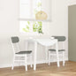 Cadeiras de jantar com almofadões 2 pcs madeira maciça branco