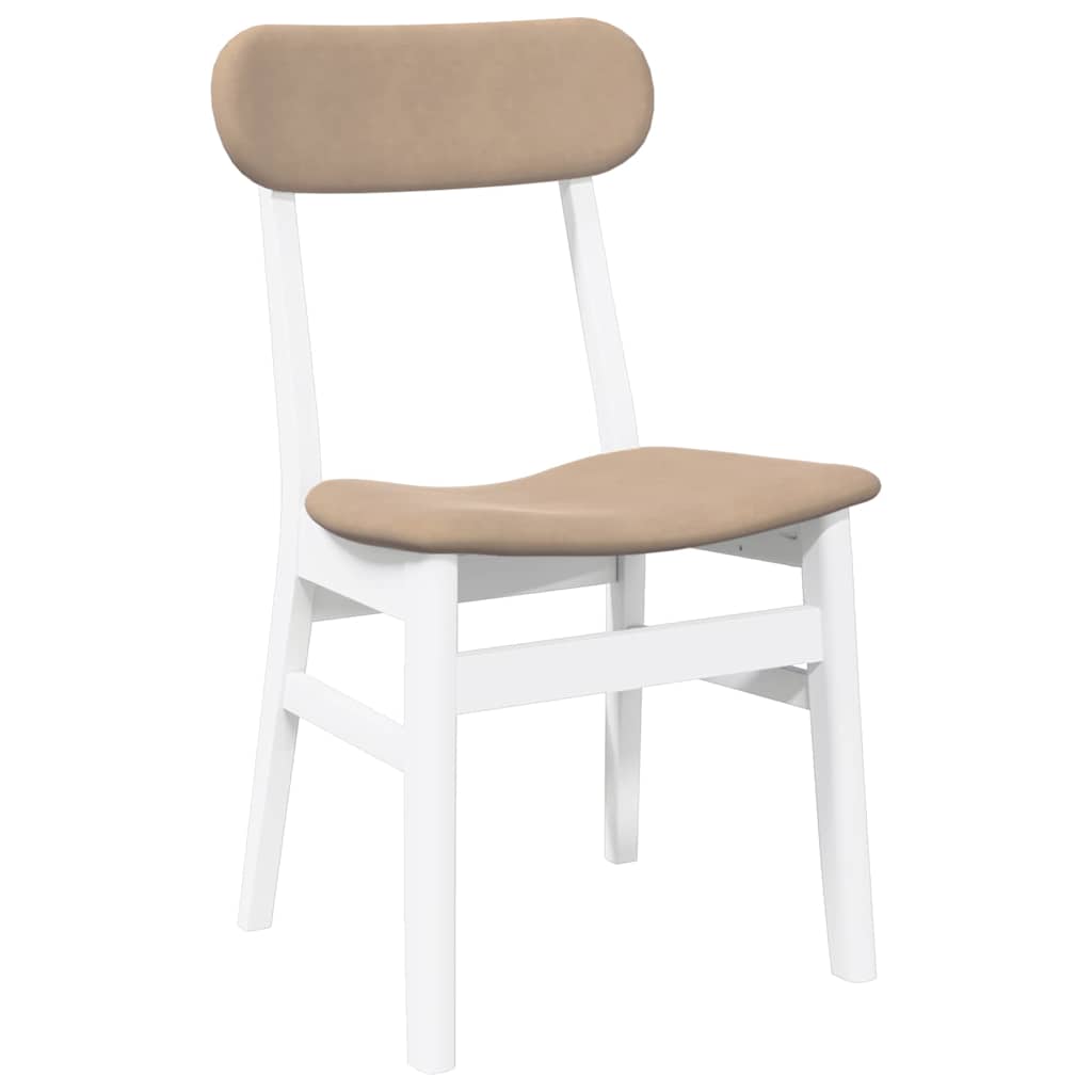 Cadeiras de jantar com almofadões 2 pcs madeira maciça branco