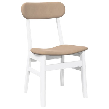 Cadeiras de jantar com almofadões 2 pcs madeira maciça branco
