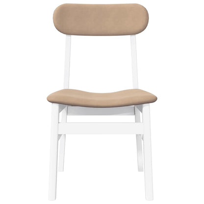 Cadeiras de jantar com almofadões 2 pcs madeira maciça branco