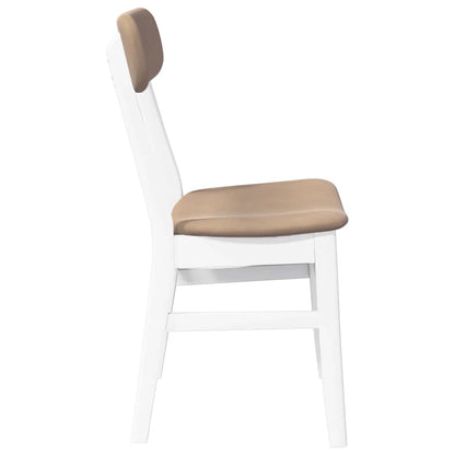 Cadeiras de jantar com almofadões 2 pcs madeira maciça branco