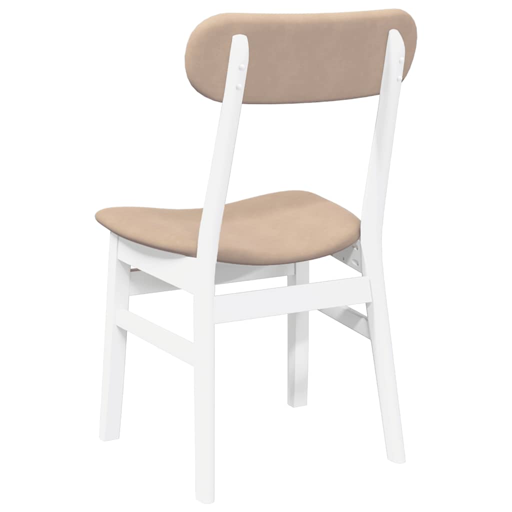 Cadeiras de jantar com almofadões 2 pcs madeira maciça branco