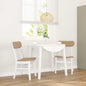 Cadeiras de jantar com almofadões 2 pcs madeira maciça branco