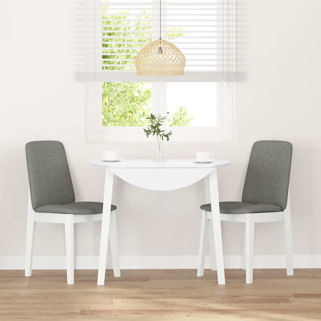 Cadeiras de jantar com almofadões 2 pcs madeira maciça branco