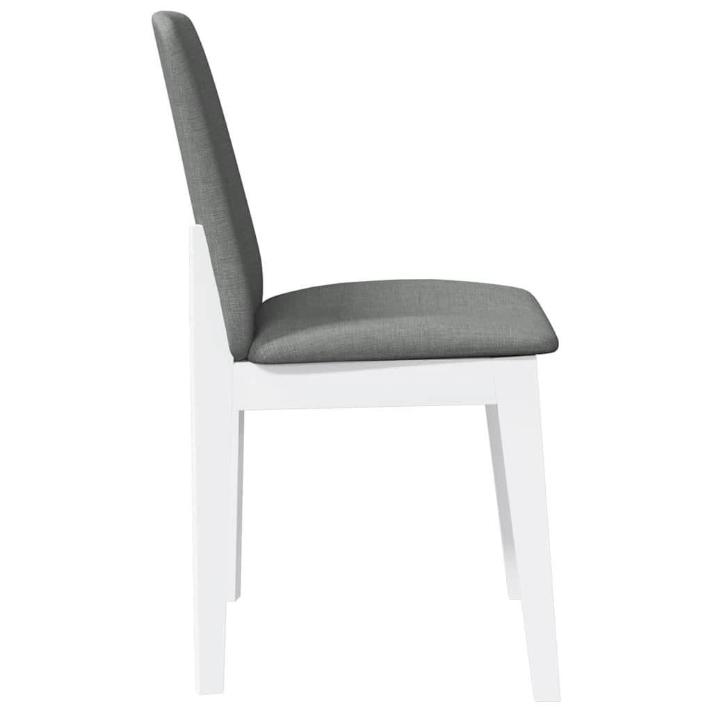 Cadeiras de jantar com almofadões 2 pcs madeira maciça branco