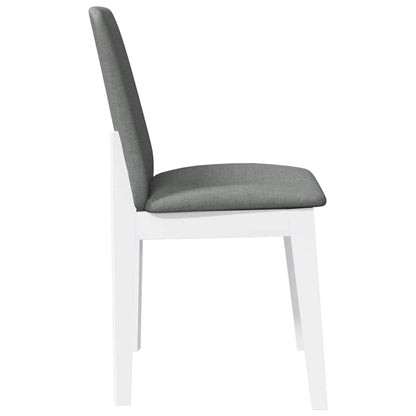 Cadeiras de jantar com almofadões 2 pcs madeira maciça branco